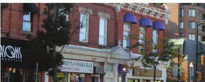 Shops on Lakeshore Road in downtown Oakville